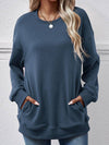 Cwohol0966_Winter Fleece Pocket Long-Sleeved Hoodie