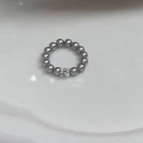 Pearl Spliced Small Cube Sugar Ring