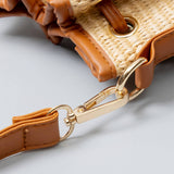 Women Handmade Straw Bucket Crossbody Bag_Cwab1999