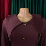 FASHIONABLE AND ELEGANT COMMUTER LONG DRESS_CWDMD3698