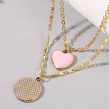 HEART CHARM LAYERED NECKLACE_CWAJE0437
