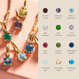 COLORED BIRTHSTONE DIY STAINLESS STEEL NECKLACE_CWMM5697