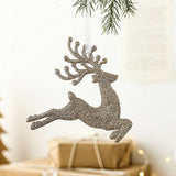 CHAMPAGNE GLITTER DEER CHRISTMAS TREE HANGING_CWMM9760
