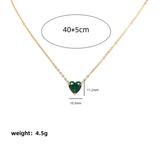 STAINLESS STEEL BIRTHSTONE HEART NECKLACE_CWMM5667