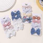 BABY FLORAL PRINT HAIR CLIP SET CHRISTMAS STYLE_CWAHA6745