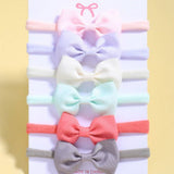 KIDS BOW HEADBAND SET ELASTIC NYLON NO MARKS_CWAHA6720