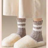 Women'S Thick Warm Coral Fleece Mid-Tube Socks_Cwms1124