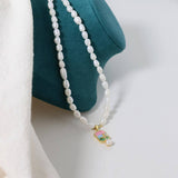 ANCIENT STYLE HIGH GRADE PEARL CLAVICLE NECKLACE_CWAJE3832