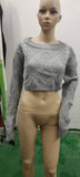 Wear Twist Knit Crew Neck Pullover Short Sweater