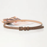 Cwabe0907_Women'S Small Square Buckle Thin Belt