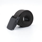SOLID COLOR WOVEN CANVAS BELT WITH PLASTIC BUCKLE_CWABE0675