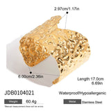 MINIMALIST 18K GOLD HAMMERED OPEN CUFF BRACELET_CWAJE4826