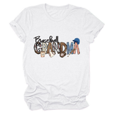 CASUAL CREW NECK TEE BASEBALL GRANDMA SHIRT_CWTTSL0496