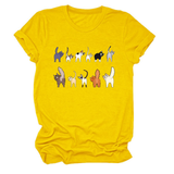 CUTE CAT GRAPHIC TEE 11 CATS TURN AROUND_CWTTS1495