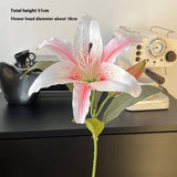 Vintage Autumn Artificial Lily With Bud And Bloom_Cwmm6504