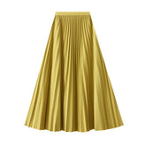 ACCORDION SKIRT LONG HIGH WAISTA LINE PLEATEDSKIRT_CWBMS0293
