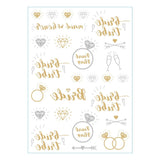 ROSE GOLD BRIDE TATTOOS METALLIC PARTY STICKERS_CWMM8243