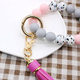Camouflage Silicone Bead Bracelet Keychain_Cwmm1568