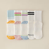 SPORTS NON SLIP COLOR MATCHING YOGA MID TUBE SOCKS_CWMS1359