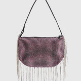 Soft Turn Tassel Rhinestone Evening Top Handbag_Cwab3606