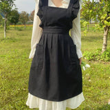 Waterproof And Fresh Ruffled Strap Cross Apron_Cwmm5815