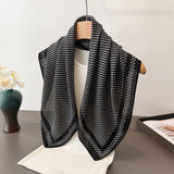 Elegant Polka Dot Herringbone Cotton Neck Scarf_Cwasc03432