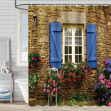 Waterfall Landscape Print Shower Curtain_Cwmm1791