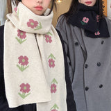 KNIT SCARF FOR WOMEN SOFT FAUX CASHMERE SHAWL_CWASC1238