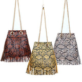 Women Snake Portable Fringe Bag_Cwab0797
