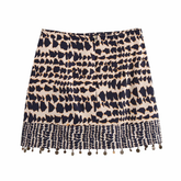 HIGH WAIST BEADED SKIRT WITH VINTAGE PRINT_CWDSD8337