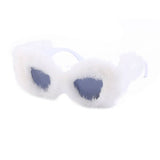 PLUSH WINTER SUNGLASSES FASHION CAT EYE SUNGLASSES_CWASG0571
