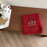 Cute Bear Embroidery Solid Color Knitted Scarf_Cwasc1243