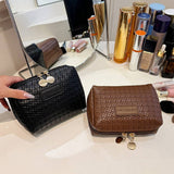 PORTABLE WOVEN PATTERN HIGH END COSMETIC BAG_CWAB4402
