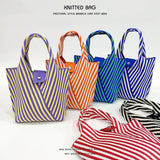 Women Knitted Striped Shoulder Handbag_Cwab1522