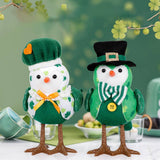ST PATRICKS PARTY GLOWING LIGHT GREEN BIRD DOLL_CWMM3445