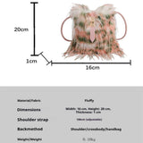 FAUX FUR PLUSH PHONE BAG WOMEN SHOULDER CROSSBODY_CUAB00549