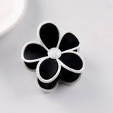 Cwaha1398_Elegant Black Border Flower Hair Claw Clip
