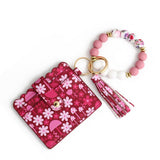 HEART PRINT BRACELET CARD HOLDER KEYCHAIN_CWMM1288