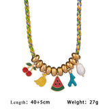 COLORFUL FRUIT BEAD ROPE NECKLACE BRACELET_CWMM7529