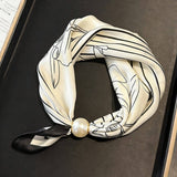 Ivory Pearl Magnetic Skinny Neck Scarf_Cwasc03933