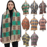CIRCLE YARN JACQUARD SCARF UNISEX WINTER WRAP_CWASC0879