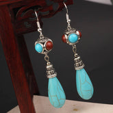HIGH END ETHNIC RETRO WATER DROP EARRINGS_CWAJE4007