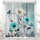 FLOWER WATERPROOF BATHROOM SHOWER CURTAIN_CWMM1798