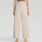 Trendy Wide-Leg High-Waisted Suit Slacks_Cwblp1061