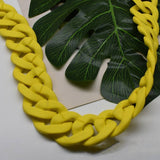MATTE ACRYLIC RESIN BAG CHAIN TEXTURED STRAP_CWMM5059