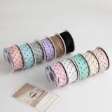POLKA DOT FLOCKING RIBBON HANDMADE DIY BOW RIBBON_CWMM5781