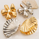 FLORAL METAL GEOMETRIC HAIR CLAW CLIP CHIC STYLE_CWAHA6182