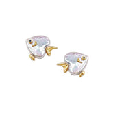 DESIGN NATURAL PEARL HEART FISH EARRINGS_CWAJE5129
