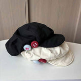 COLOR BUTTON PAINTER ASYMMETRICAL CLOUD BERET_CWAB2900