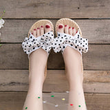 BOW DECORATED NON SLIP SLIPPERS FOR WOMENS_CWSHS0675